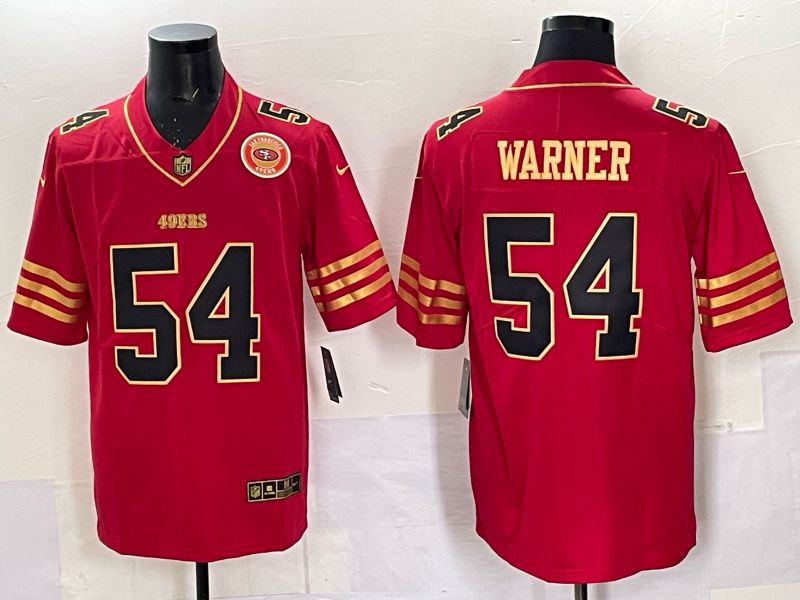 Men Nike San Francisco 49ers #54 Warner red Limited NFL 2025 Jersey 0053->san francisco 49ers->NFL Jersey